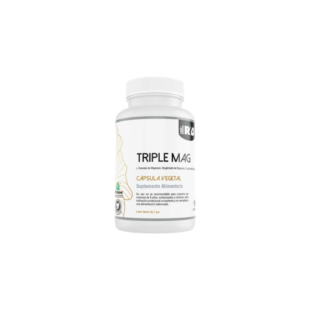 Triple Magnesio 90 cápsulas ( L-Treonato de Magnesio, Bisglicinato de Magnesio y Taurato de Magnesio) RyD