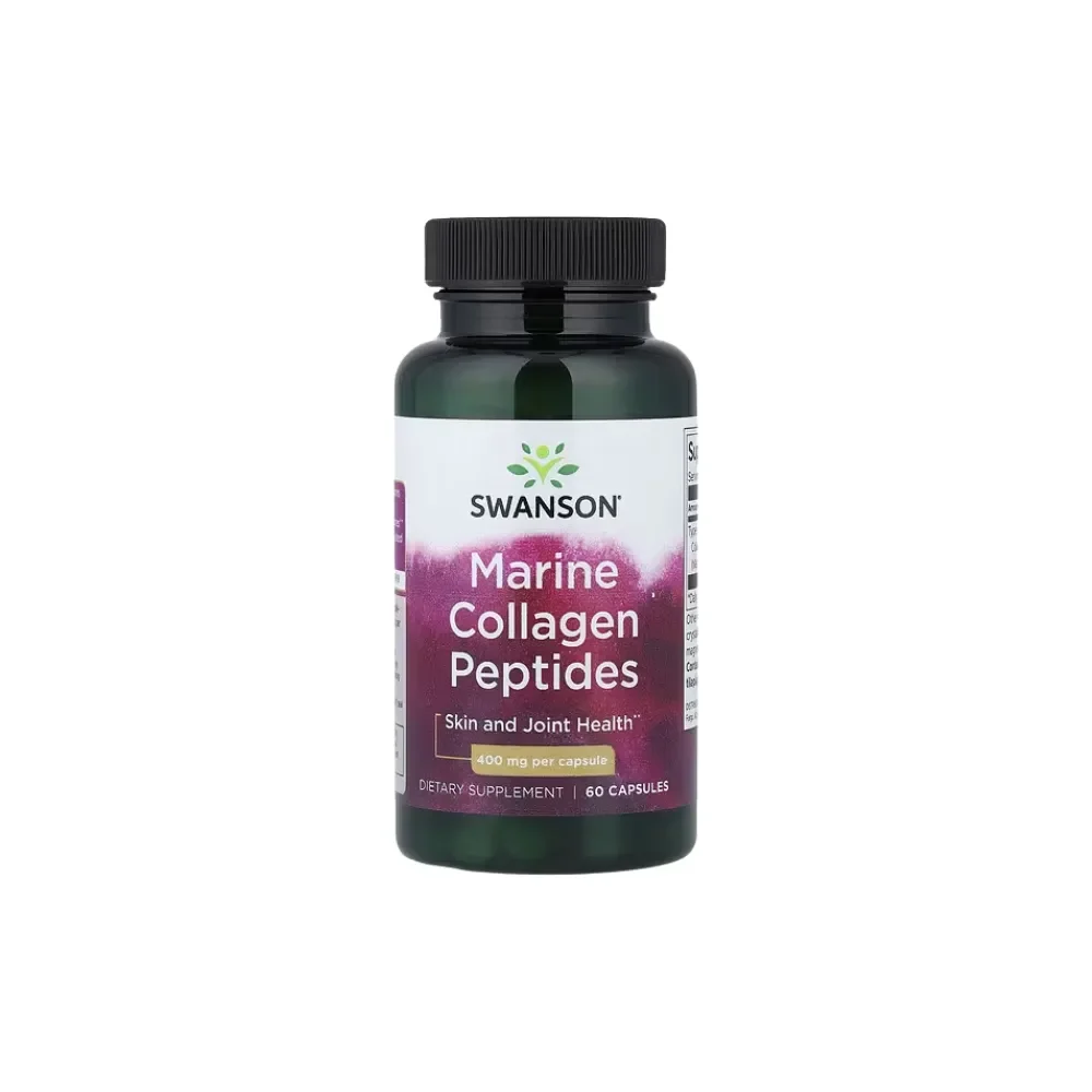 Marine collagen peptides colageno marino 400mg 60 capsulas Swanson