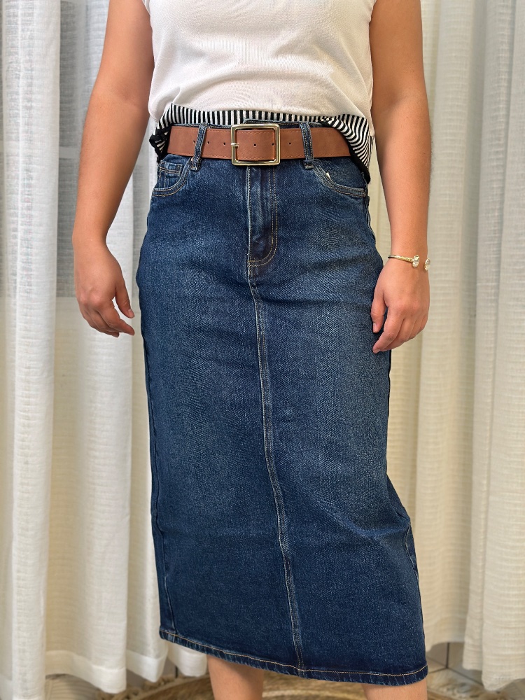 Falda Jeans Kalua - Azul Oscuro