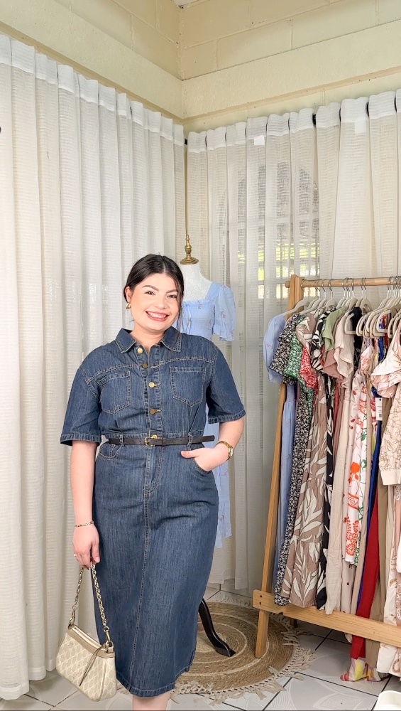 Vestido Denim con Mangas