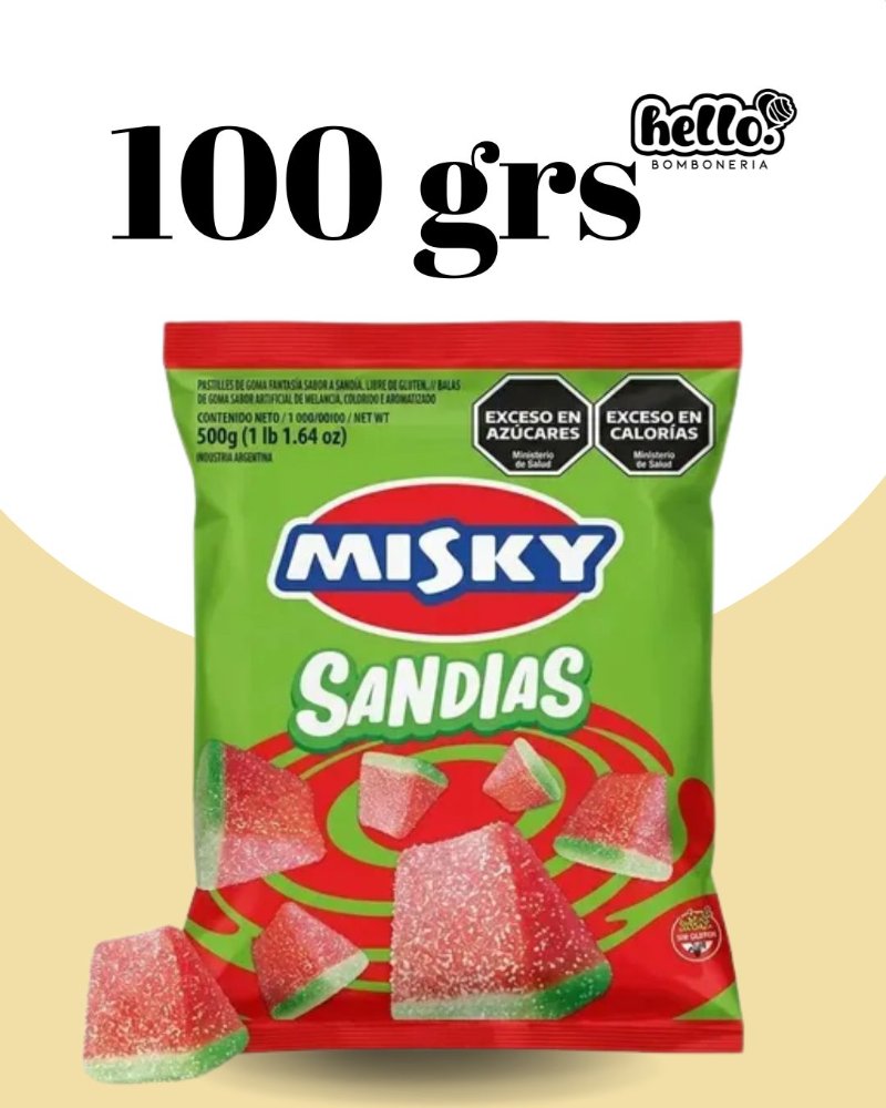 GOMITAS SANDIA ACIDAS MISKY x100gr