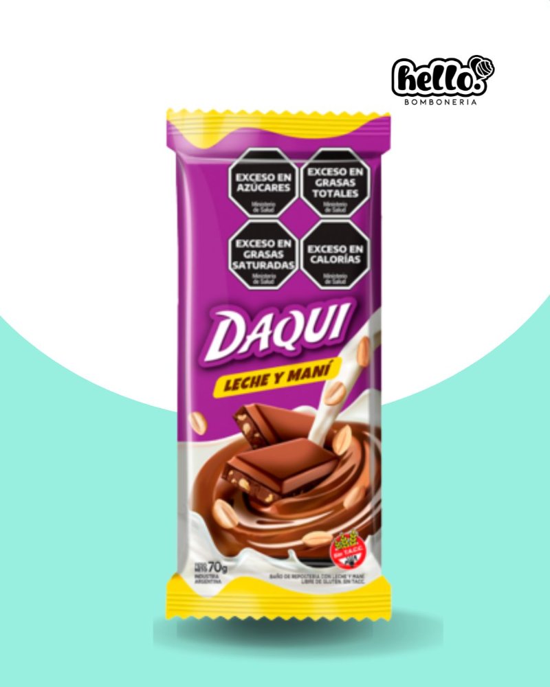 CHOC. TABLETA DAQUI x70gr