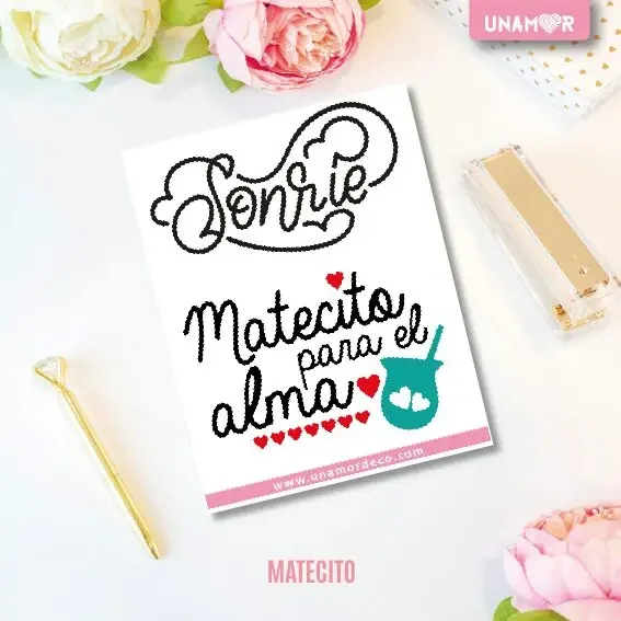 7836	VINILO DECORATIVO - MATECITO × 1
