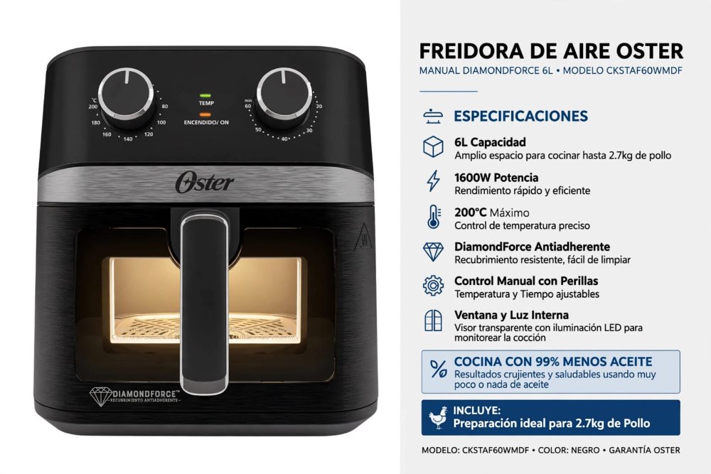 AIR FRYER OSTER 6 LTS