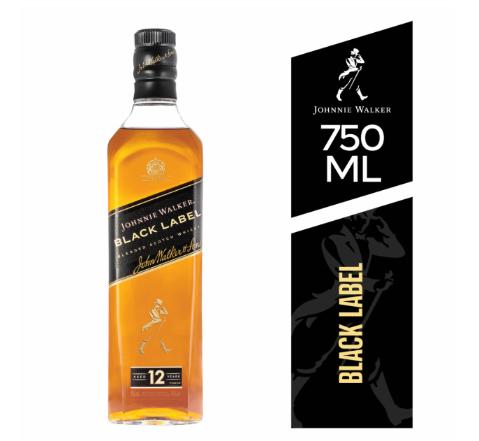 Whisky Negro JOHNNIE WALKER 750 Ml