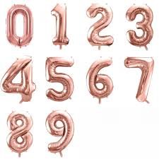 00051 - NUMERO INFLABLE  ORO ROSA  16" REF. 2D-1751R