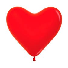 00082 - GLOBO C-12 CORAZON ROJO X 12 UND
