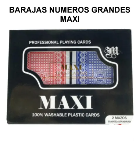 170007 - NAIPE POKER CARTAS MAXI