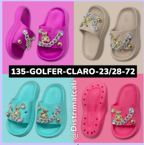 50003 - CHANCLA NIÑA PIN CADENA OSO  GOLFER-135
