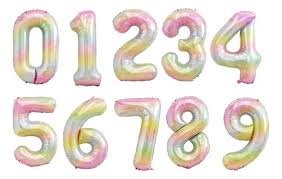 00055 - NUMERO INFLABLE  DEGRADE 16" REF. 3061-68