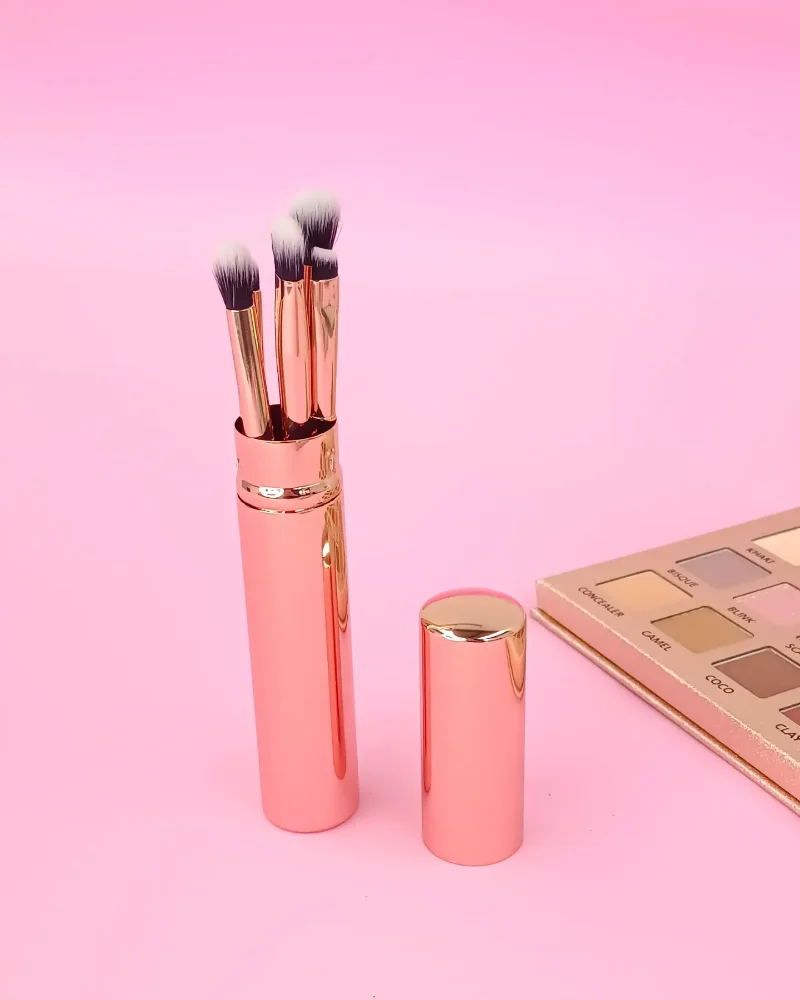 KIT BROCHAS OJOS METALICA ORO ROSA KG5 TRENDY