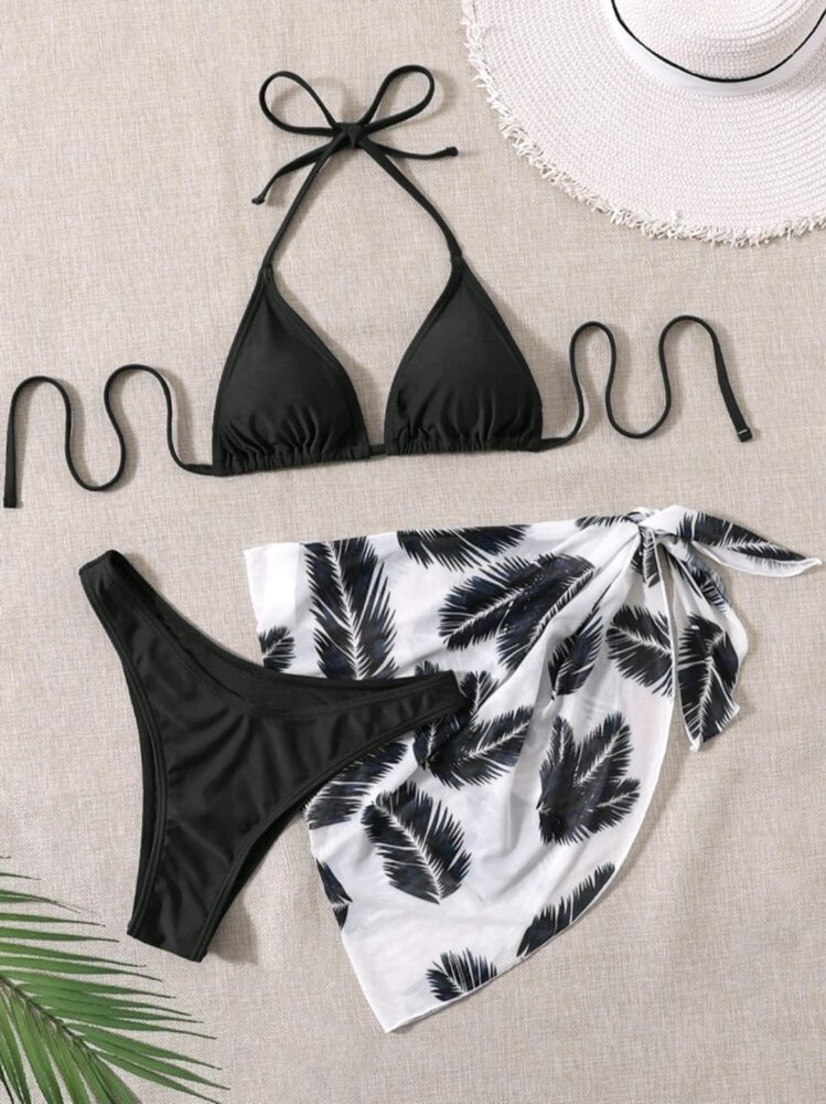 VESTIDO DE BAÑO NEGRO/BLANCO SWIMVCAY TALLA M