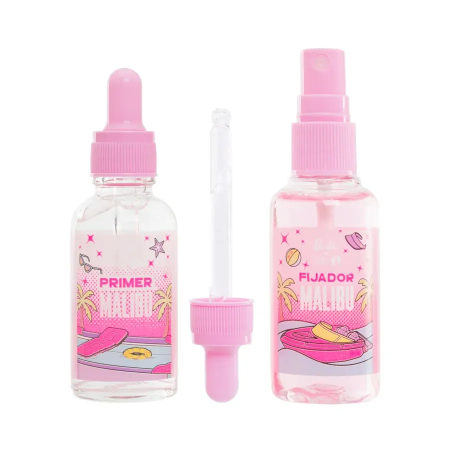 KIT PRIMER Y FIJADOR BARBIE MALIBU TRENDY