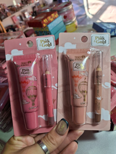 LIP COMBO PINK Y GOLD - TRENDY