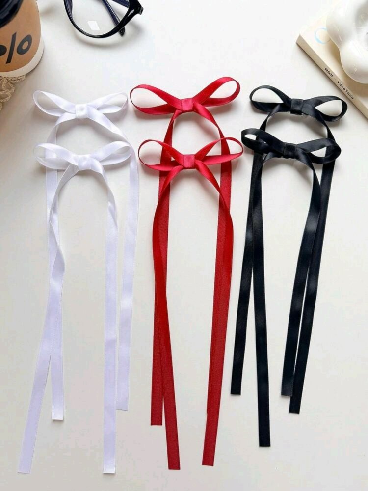 SET X2 PINZAS- ESTILO COREANO SENCILLO (BLANCO-ROJO O NEGRO)