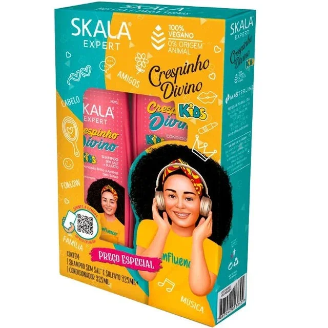 SHAMPOO Y ACONDICIONADOR KIDS CRESPINHO DIVINO SKALA X 325ML
