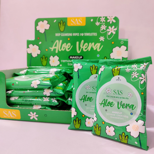 TOALLITAS HUMEDAS REMOVEDORAS DE ALOE VERA X10 SAS BY USHAS