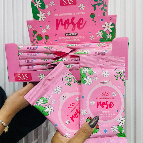 TOALLA HUMEDA DESMAQUILLANTE ROSE SAS USHAS FLORAL