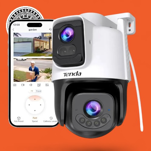 Cámara Exterior Tenda 6mp Doble Cámara Robótica Wifi6 Ch9