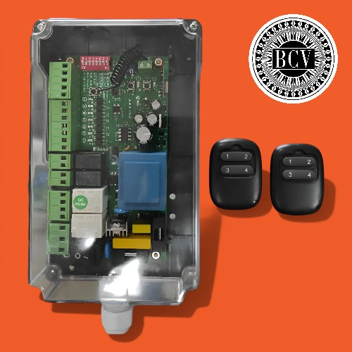 Tarjeta Portón Eléctrico Hiland Con Receptor Y Dos Controles
