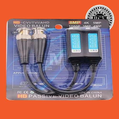 Video Balun Pasivo Cámara De Seguridad Cctv Hd Ahd Tvi Cvi
