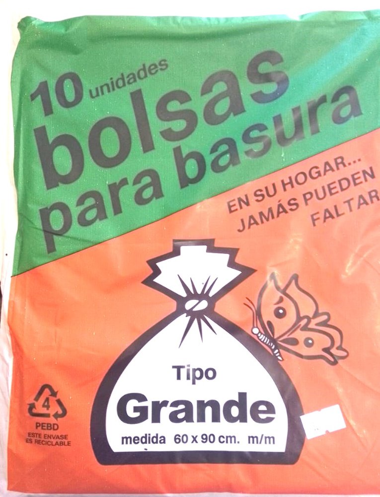 bolsas de basura x 10 unidades