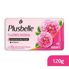 JABON TOCADOR PLUSBELLE FLORES ROSAS 120G