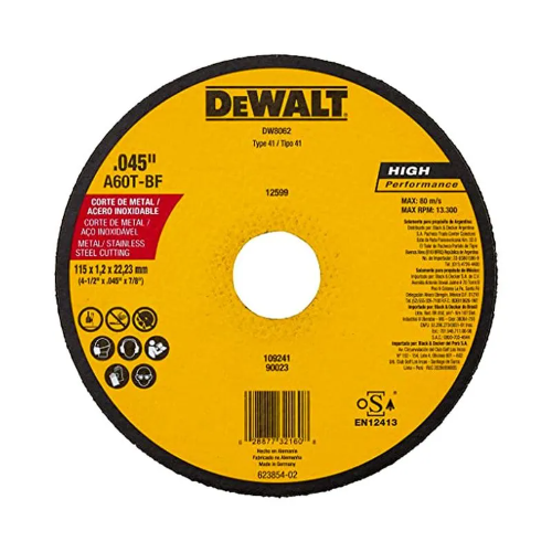 DISCO DE CORTE DEWALT DW8062