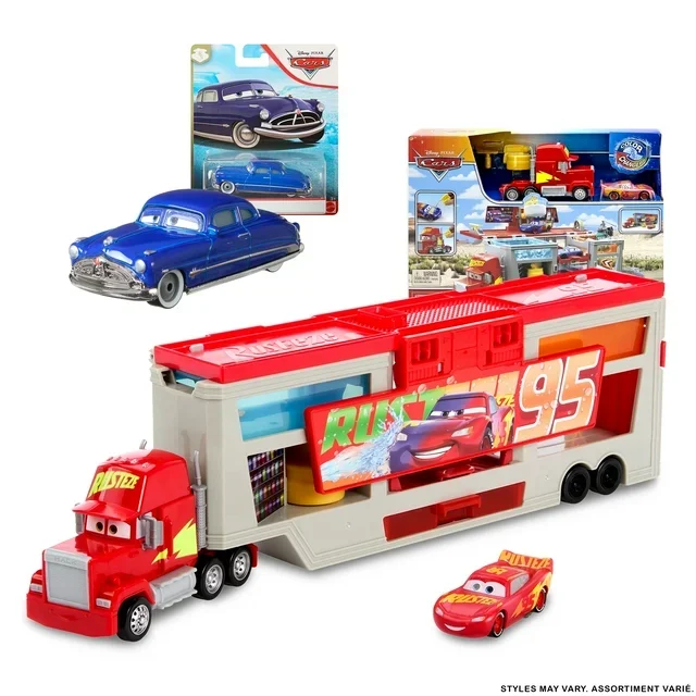 Disney And Pixar Cars Bundle - Colour Changers Mobile Paint Shop Mack Playset with 1 Toy Car & Die Cast