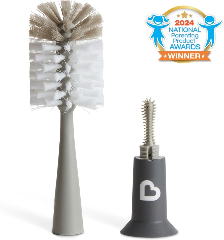 Munchkin Bristle Bottle Brush Grey