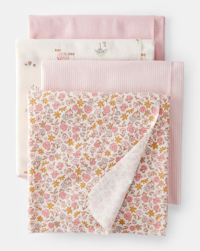 Carters - Baby 4-Pack Receiving Blankets - Rosada