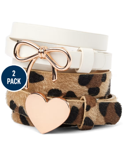 Children's Place - Corre - Girls Bow Belt 2-Pack
