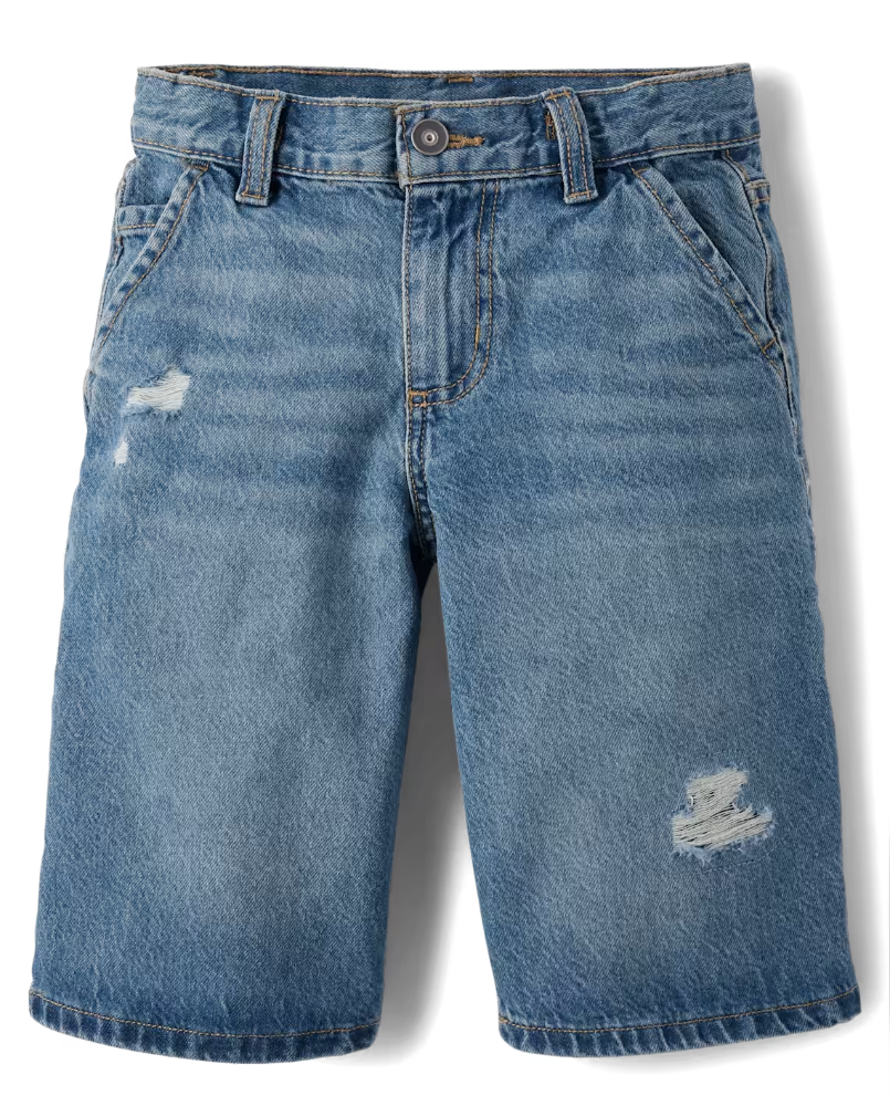 Children's Place - Jeans Cortos - Canyon Wash - Baggy Carpenter