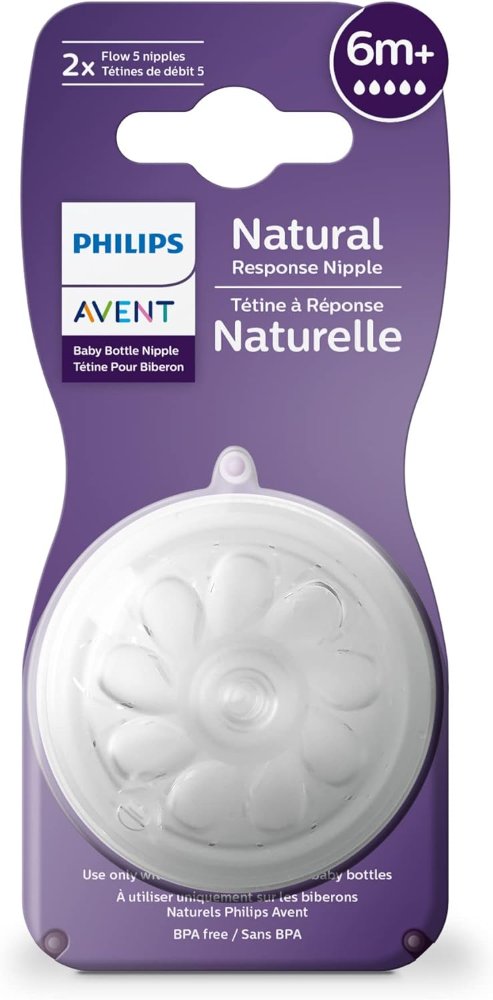 Philips Avent Natural Response Nipples, Extra Fast Flow (Flow 5)