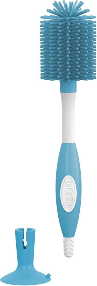 Dr Browns Soft Touch No Scratch Baby Bottle Cleaning Brush Nipple Cleaner with Stand and Storage Clip