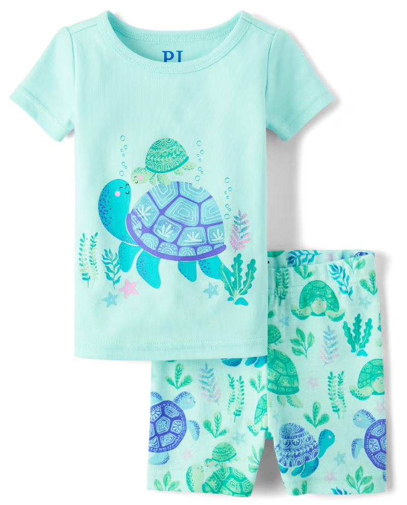 Children's Place - pijamas de turtle - 3-6 M
