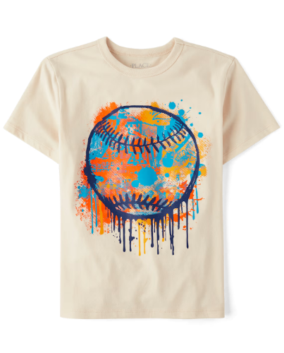 Children's Place - T Shirt - baseball graphic-M