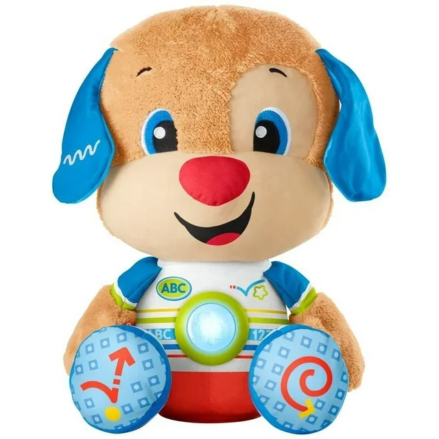 Fisher-Price So Big Puppy Toddler Learning Toy, Plush with Music & Sounds, Laugh & Learn - French