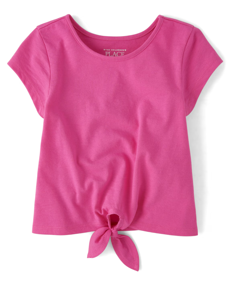 Children's Place - Tie Front T Shirt - Rosada