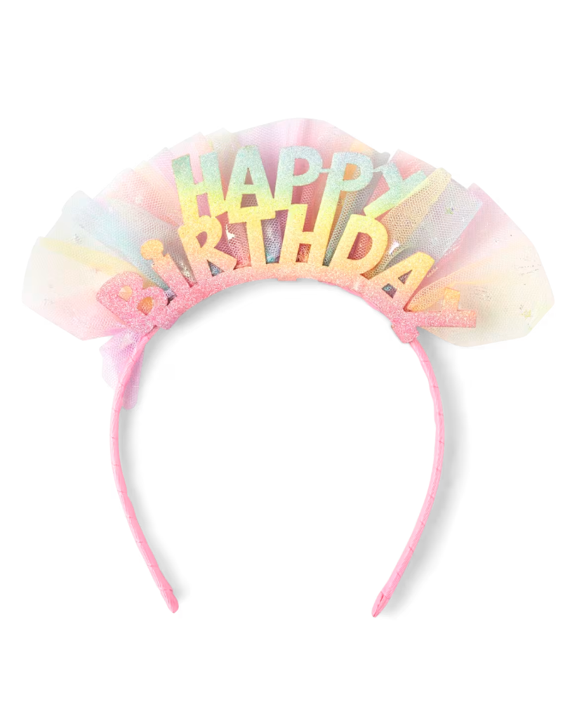 Children's Place - Girls Rainbow Happy Birthday Headband