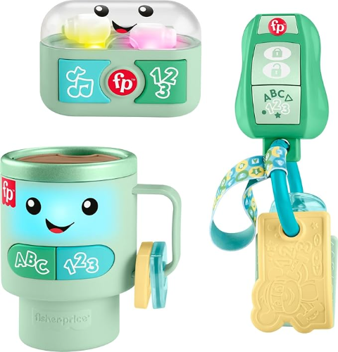 Fisher-Price Baby Toys Laugh & Learn Ready to Go Toy Set, 3 Electronic Learning Activities for Toddler Pretend Play Kids Ages 6+ Months