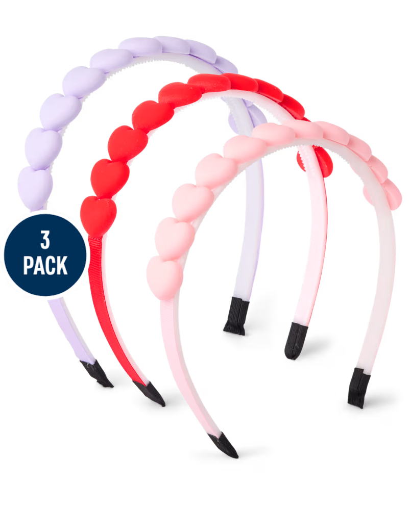 Children's Place  - Girls Heart Headband 3-Pack