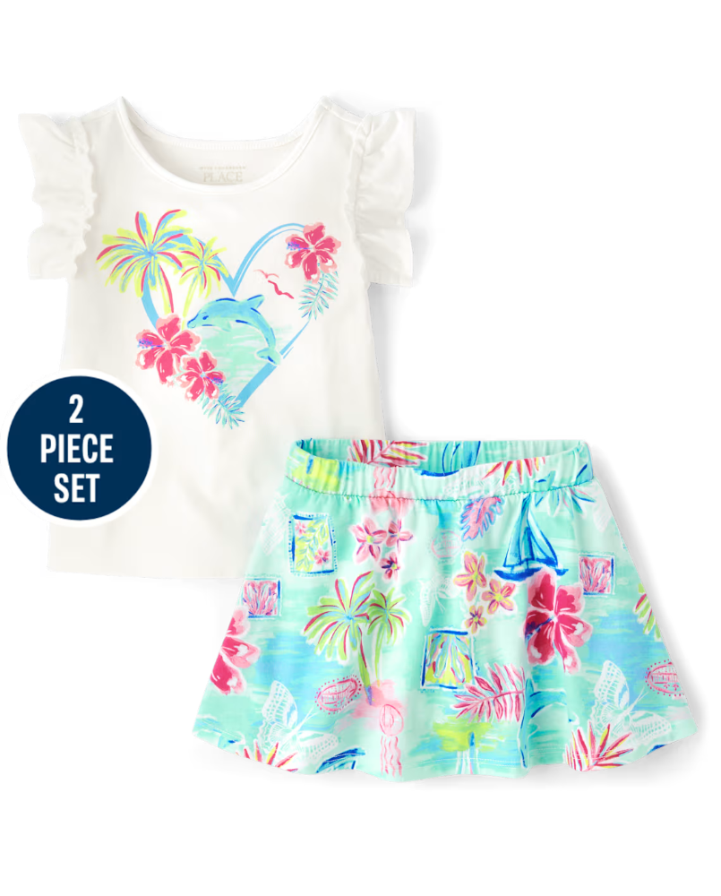 Children's Place - Conjunto de Dolphin- 12-18 M