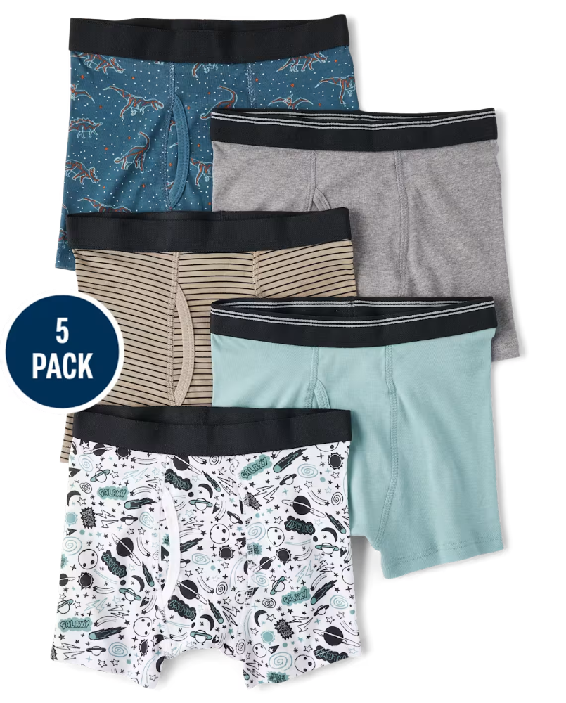 Boys space Boxer Brief Underwear 5-Pack M 7/8