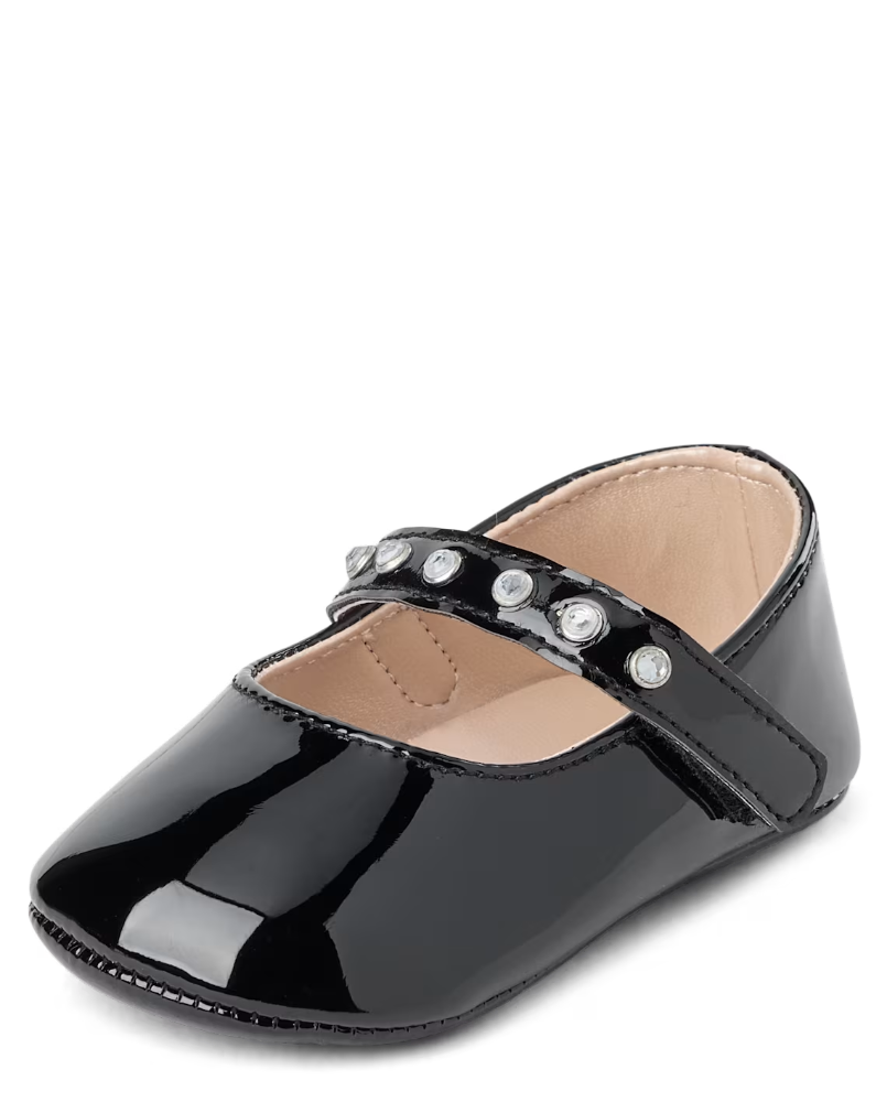 Children's Place - Zapatos - Studded Ballet Flats Negro