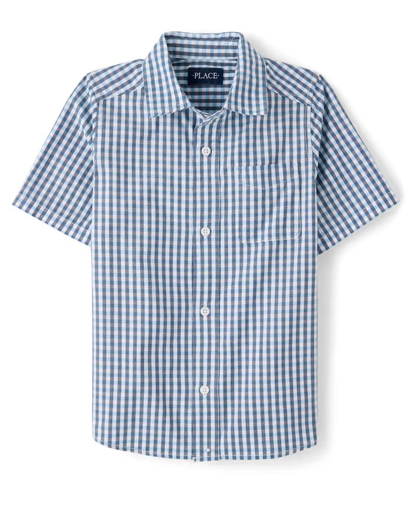 Children's Place - Camisa - Poplin Tidal - XS