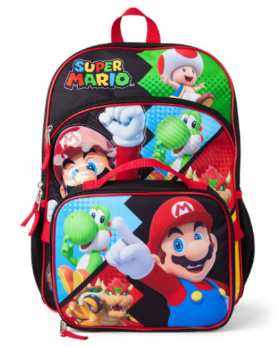 Children's Place - Super Mario - Mochila y Lunchero