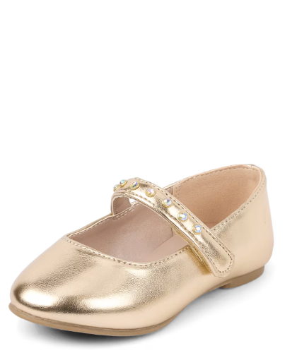 Children's Place - Zapatos - Gold Rhinestone