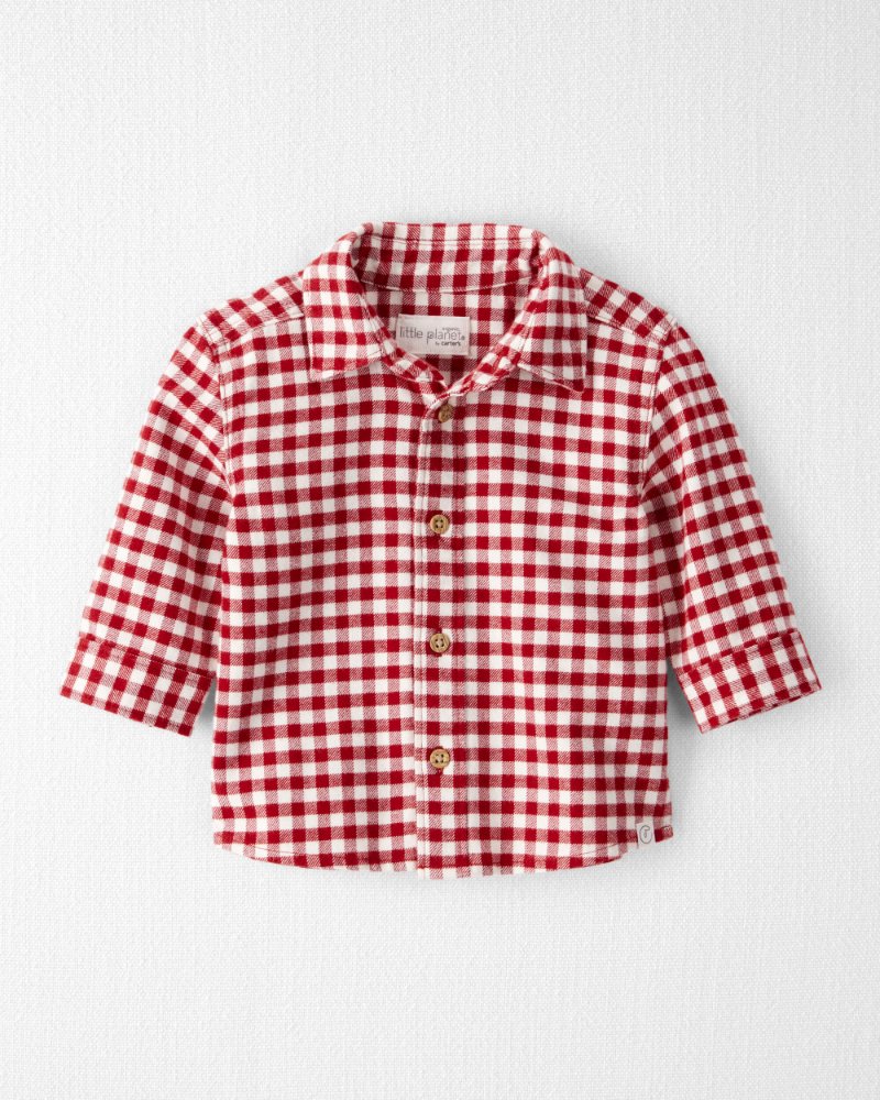 Carters - Baby Boy Organic Cotton Button-Front Flannel Shirt