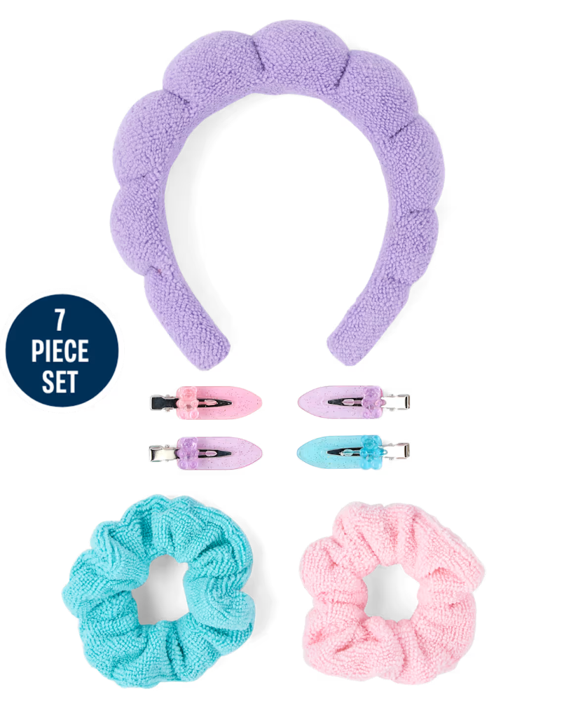 Children's Place - Girls Candy Bear 7-Piece Hair Set